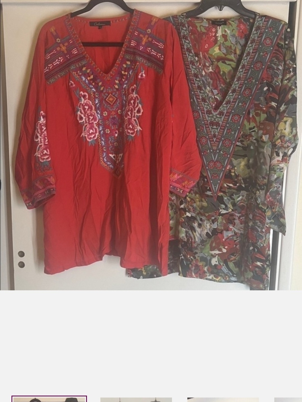 Caleosa Red Blouse - 3x Second One Is Silk And Plus Size.Tolani View 2